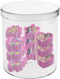 Karactermania Barbie Kubus met 12 Gommen - Roze