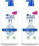 Head & Shoulders Classic 2-in-1 Shampoo + Conditioner Anti-roos - 1000ml - Pompe - Lot économique - 2 pièces
