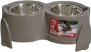 Savic Ergo Feeder - Support d'alimentation pour chien - Gris clair - 2x850 ml