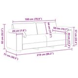 vidaXL 3-delige Loungeset met Kussens Fluweel Donkergroen