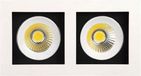 BES LED LED Spot - Inbouwspot Dubbel - Rechthoek 16W - Warm Wit 2700K - Mat Wit Aluminium - Kantelbaar 185x100mm