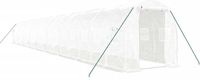 vidaXL Tuinkas met stalen frame, wit, 36 m², 18x2x2 meter