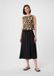 comma - dames - satijnen midirok met elastische tailleband - zwart - maat 36