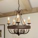 Luminex LOARRA 0746L Kroonluchter Stijl Kaarslamp Metaal Bruin