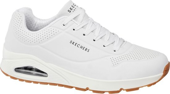 SKECHERS Heren Witte sneaker vetersluiting - Maat 42