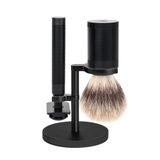 MÜHLE - Rocca - Scheerset - RVS Zwart/ DLC Coating - Silvertip Fibre
