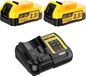 DeWalt 20V accu-gereedschap, vervangende accu DCBP034/DCBP518 Li-Ion 3500 mAh, compatibel met de Compact 2BAT-4A oplader, bleu ciel