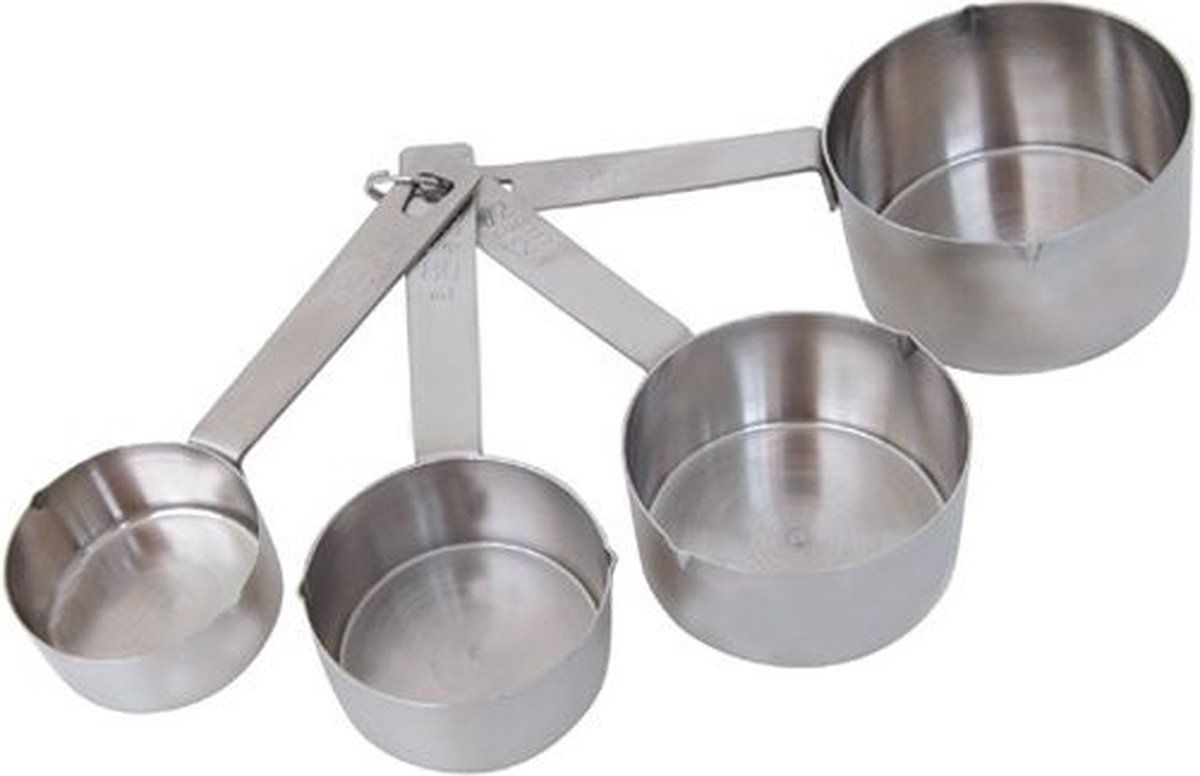 de Buyer RVS Maatbeker Set 4-Delig | Maatlepel Set | Maatcups | Inox