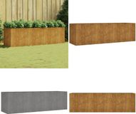 vidaXL Verhoogde Plantenbak - Cortenstaal - 280x80x80 cm