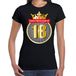 Bellatio Decorations This Princess is 18 verjaardag t-shirt - zwart - dames - 18 jaar kado shirt S