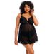 Elomi Plunge beha voor dames, zwart, 34H, zwart.