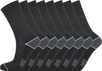 ENDURANCE Hoope Sokken 8-Pack Zwart Unisex Polyester/Elastaan Maat 35-38