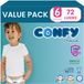Confy Premium Couches Taille 6 XL 15+kg 3 x 24 pièces