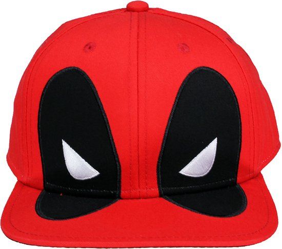 Deadpool - Big Face Snapback Cap - Rood - Unisex