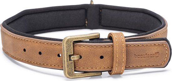 Beeztees Balacron Ax Hondenhalsband - Kunstleer - Bruin - 43-53 cm x 25 mm
