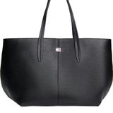Tommy Hilfiger Shopper Zwart Polyurethaan Unisex Effen Volwassenen