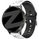 Bandz Bracelet silicone 'Fleurs' Garmin Vivomove 3s (blanc/noir)