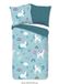 Muller Textiles Dekbedovertrek 140x220 cm Blauw Katoen Flanel met Kussensloop