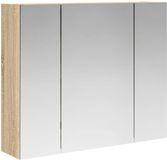 vidaXL Badkamerspiegelkast - Sonoma Eiken - 60 x 14,5 x 50 cm