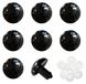 yeux de sécurité 24 mm noir 8 pièces inclus anneaux