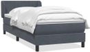 vidaXL Boxspring met matras fluweel donkergrijs 80x220 cm
