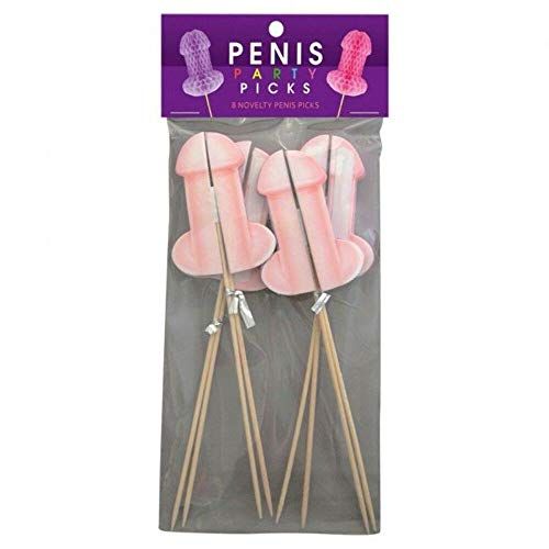 Kheper Games Penis Party Picks Neuheit Sticks, 8 stuks