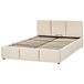 Beliani BOUSSE - Tweepersoons boxspring - Beige - 160 x 200 cm - Fluweel