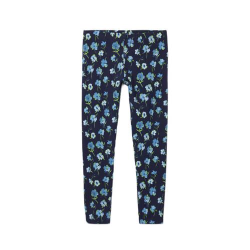 Desigual gebloemde legging donkerblauw/lichtblauw