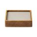 LIND DNA Set de dessous de verre Wood Box Nature-chêne, carré, S, Nupo oyster white, 9 pièces