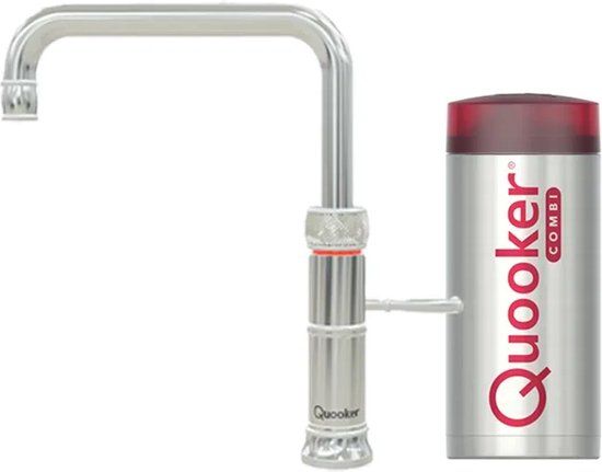 Quooker Classic Fusion Square Chroom Kokendwaterkraan | Opbouw | Draaibare uitloop | Combi reservoir