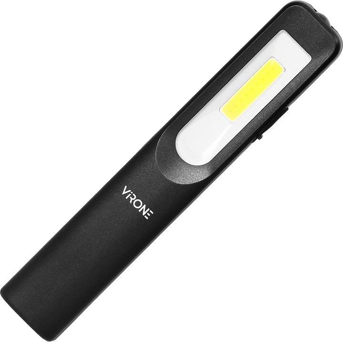 Virone Compacte LED Werklamp - 3W COB LED - Oplaadbaar - Zwart