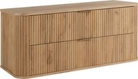 3xE living meuble-lavabo suspendu 120 cm, chêne artisanal, couleur or