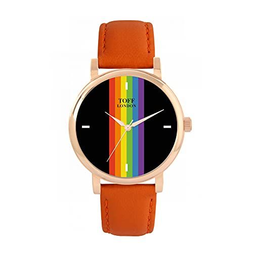 Toff London Pride Lineaire zwarte wapenstokken Horloge - 5059656742081