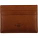 Gant porte-cartes en cuir marron acajou