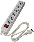 Nilox MULTIPRESA 6P. Frans/Shuko wit