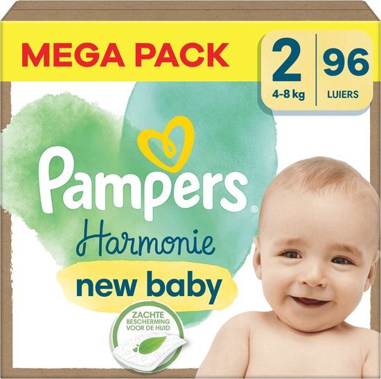 Pampers - Harmonie - Maat 2 - Mega Pack - 96 stuks - 4/8 KG