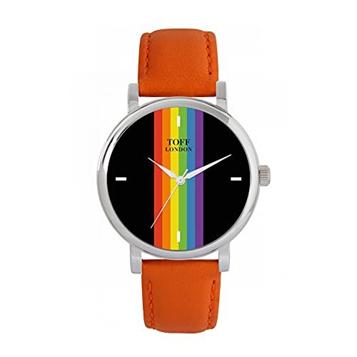 Toff London Pride Lineaire zwarte wapenstokken Horloge