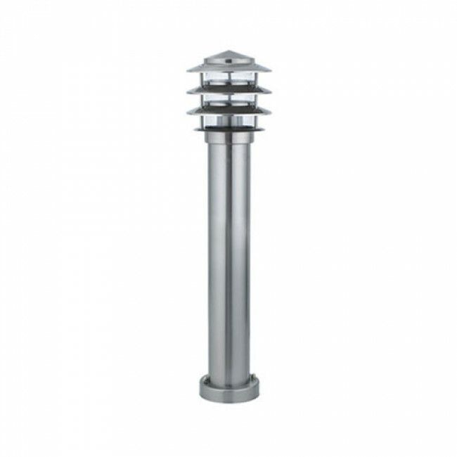 BES LED Kayo 3 - Staande Buitenlamp - E27 - RVS - Philips CorePro - Warm Wit