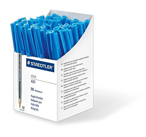 Staedtler Stick 430 M-3CP5 Balpen Medium - Blauw (Doos van 50)