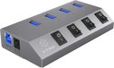 Icy Box IB-HUB1405 - 4-Port USB 3.0 Hub - Anthracite