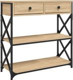 vidaXL Wandtafel Sonoma eiken 75x28x75 cm bewerkt hout