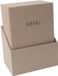 SIGEL SM208 menumappen A4 - set: 10 stuks met gratis opbergdoos - rubberen band, beige met linnenstructuur