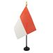 AZ FLAG Tafelvlag Indonesië 15x10 cm Polyester 100D Plastic Voet