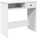 Bureau 80x40x75 cm bois transformé blanc