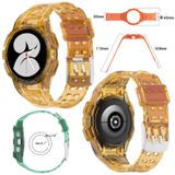 Wigento Samsung Siliconen horlogeband met beschermende hoes, geschikt voor de Galaxy Watch 4 40mm