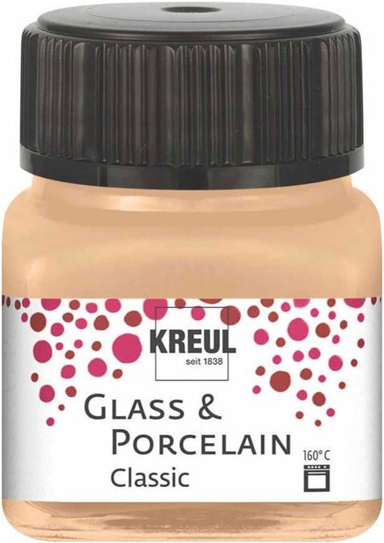 Kreul Glasverf - Porseleinverf - Metallic Champagne - Classic - Glazuur look - 20 ml