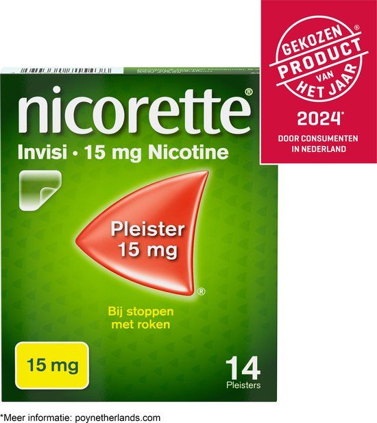 Nicorette Invisi Pleisters 15mg - 14 stuks - Nicotinevervanger
