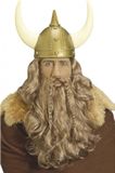 Widmann Luxe Viking Pruik met Baard en Snor - Synthetisch - Mannen - Blond - Lang - Krullen