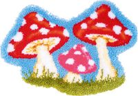 Vervaco Knoopvormtapijt kit Paddestoelen 70 x 50 cm