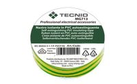 Nastro isolante in PVC, spessore 0,13mm, 19mm x 25m. Giallo e verde